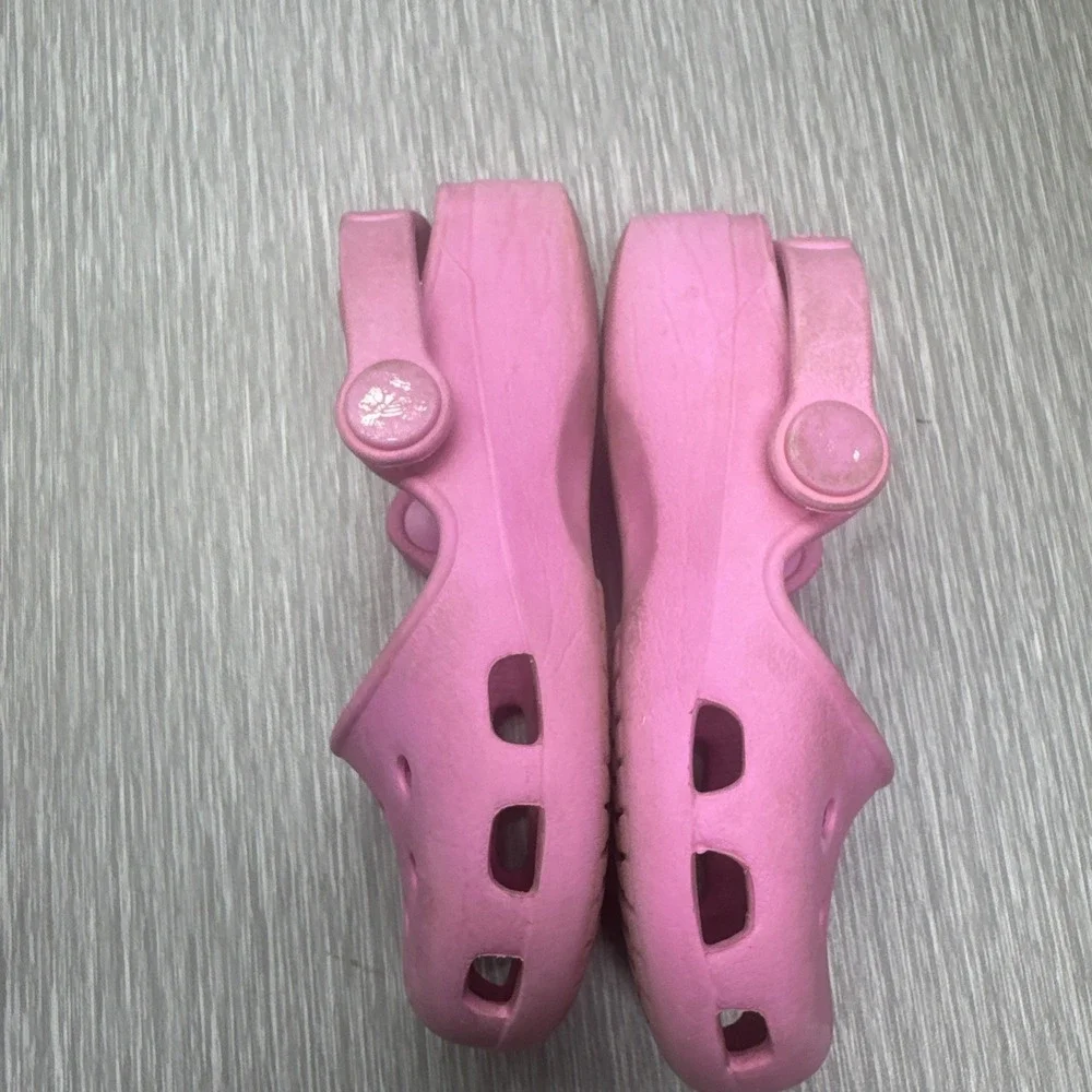 Crocs Kids Pink Clogs Slip On Sandals Shoes Size 8‎ Toddler Comfort Foam